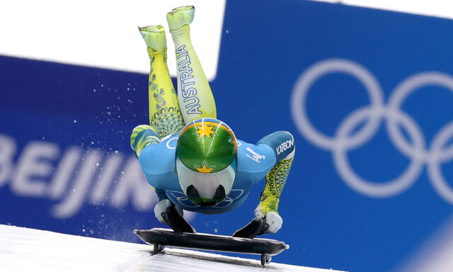 Eine Australierin lag im Skeleton-Bewerb auf Goldkurs: Jaclyn Narracott zeigte es allen vor, wie man richtig und vor allem schnell startet.