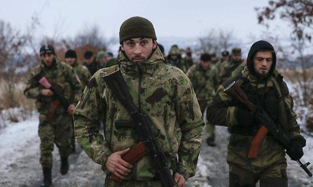 Pro-russische Separatisten im Gebiet Donezk