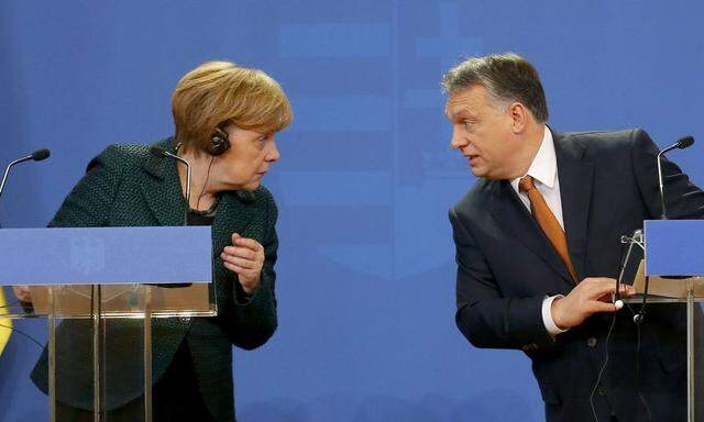 German Chancellor Merkel and Hungarian Prime Minister Orban hold news conference in Budapest