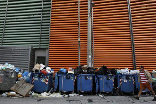Der Streik hat Auswirkungen hauptsächlich bei der Müllabfuhr.
