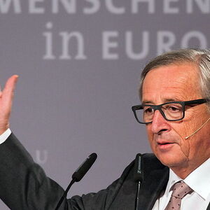 EU-Kommissionspräsident Jean-Claude Juncker bei einer Podiumsdisskussion in Passau.