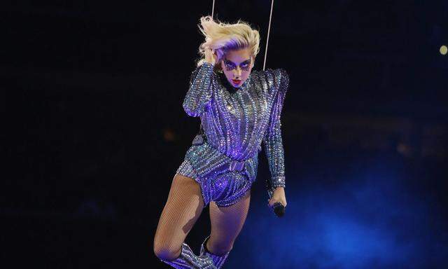 Singer Lady Gaga performs during the halftime show at Super Bowl LI between the New England Patriots and the Atlanta Falcons in Houston