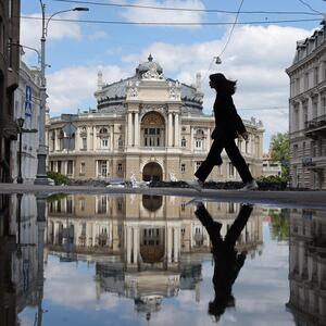 Straßenszene in Odessa.