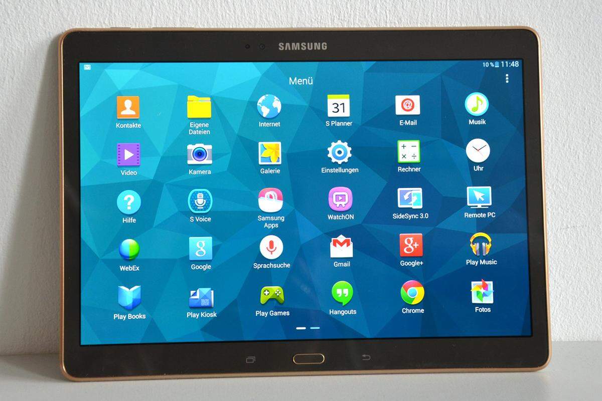 ... vorinstallierten Apps entsprechen dem Angebot auf Samsungs neueren Oberklasse-Tablets wie dem Note Pro.