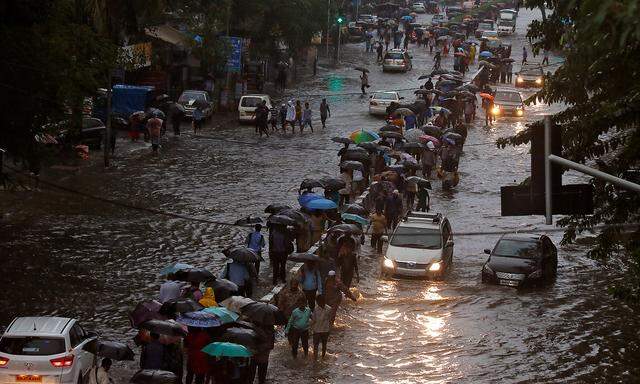 In Mumbai herrscht derzeit nach heftigen Regenfällen Ausnahmezustand.