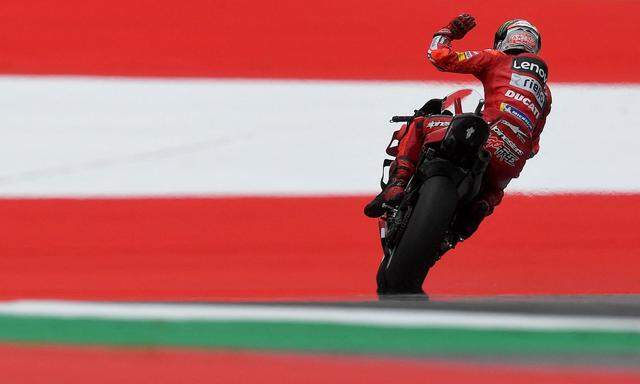 Blieb in der Steiermark auf Siegkurs: Francesco Bagnaia feierte seinen dritten Sieg in Folge, den fünften in den jüngsten acht Moto-GP-Rennen. 