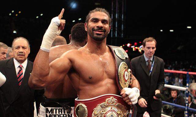 David Haye mit dem Weltmeistergürtel im Juli 2012