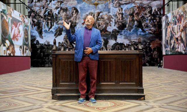  Veranstalter Michael Erb in der Votivkirche: 34 Reproduktionen zeigen Michelangelo aus der Nähe.
