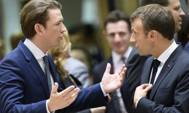 Kurz mit Macron auf dem EU-Gipfel in Brüssel Ende Juni.