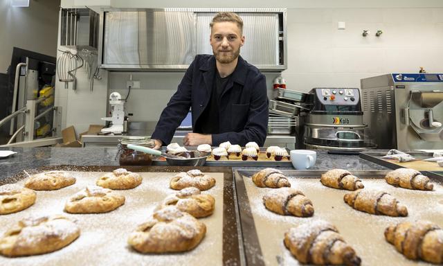 Paul Nähr in seiner veganen Zuckerbäckerei Moriz.