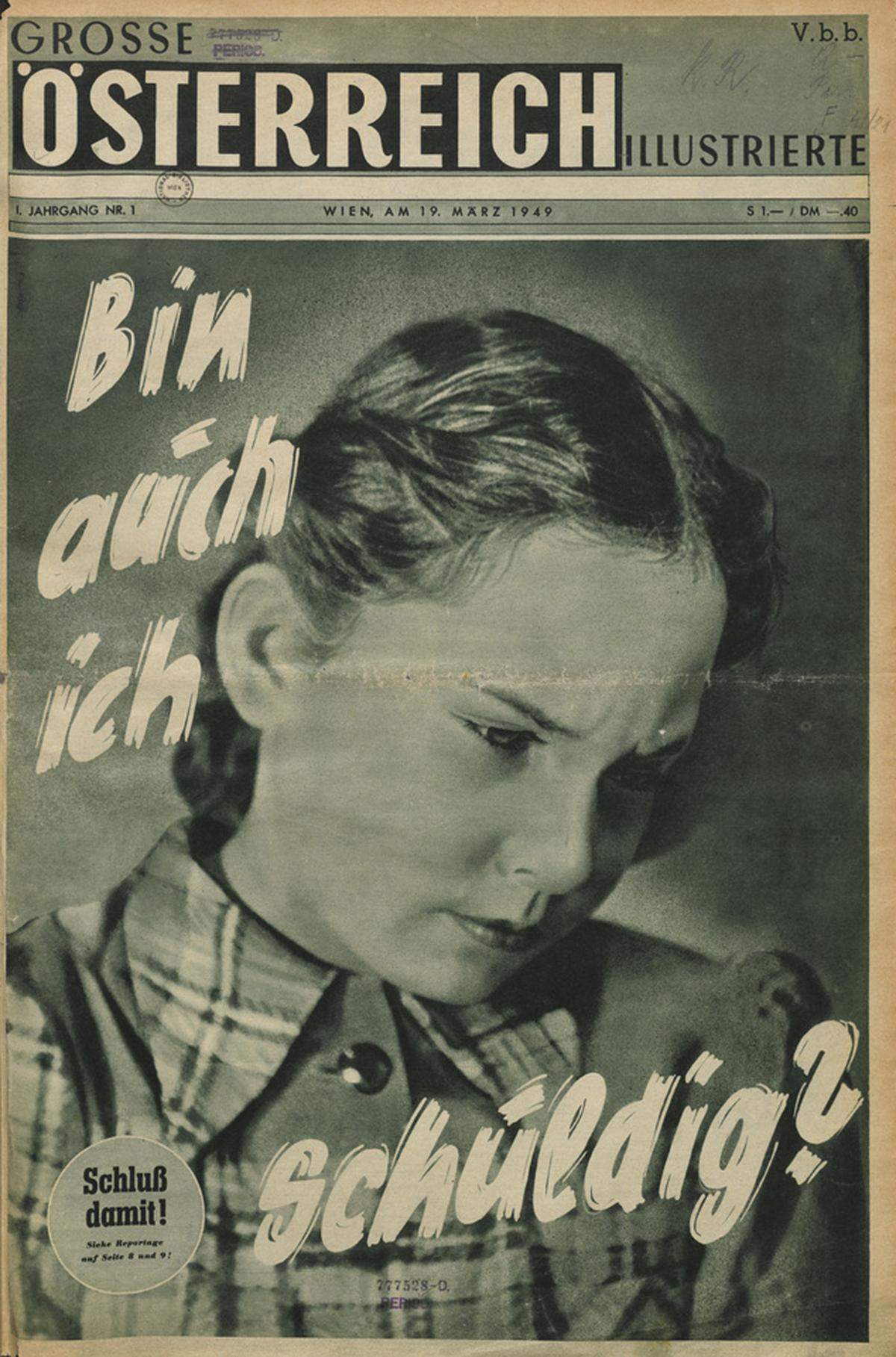 Das Titelblatt der "Großen Österreich Illustrierten": Bin auch ich schuldig? 