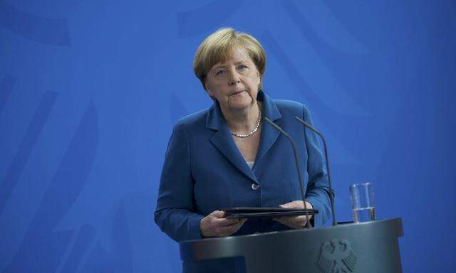 German Chancellor Merkel at the Chancellery in Berlin