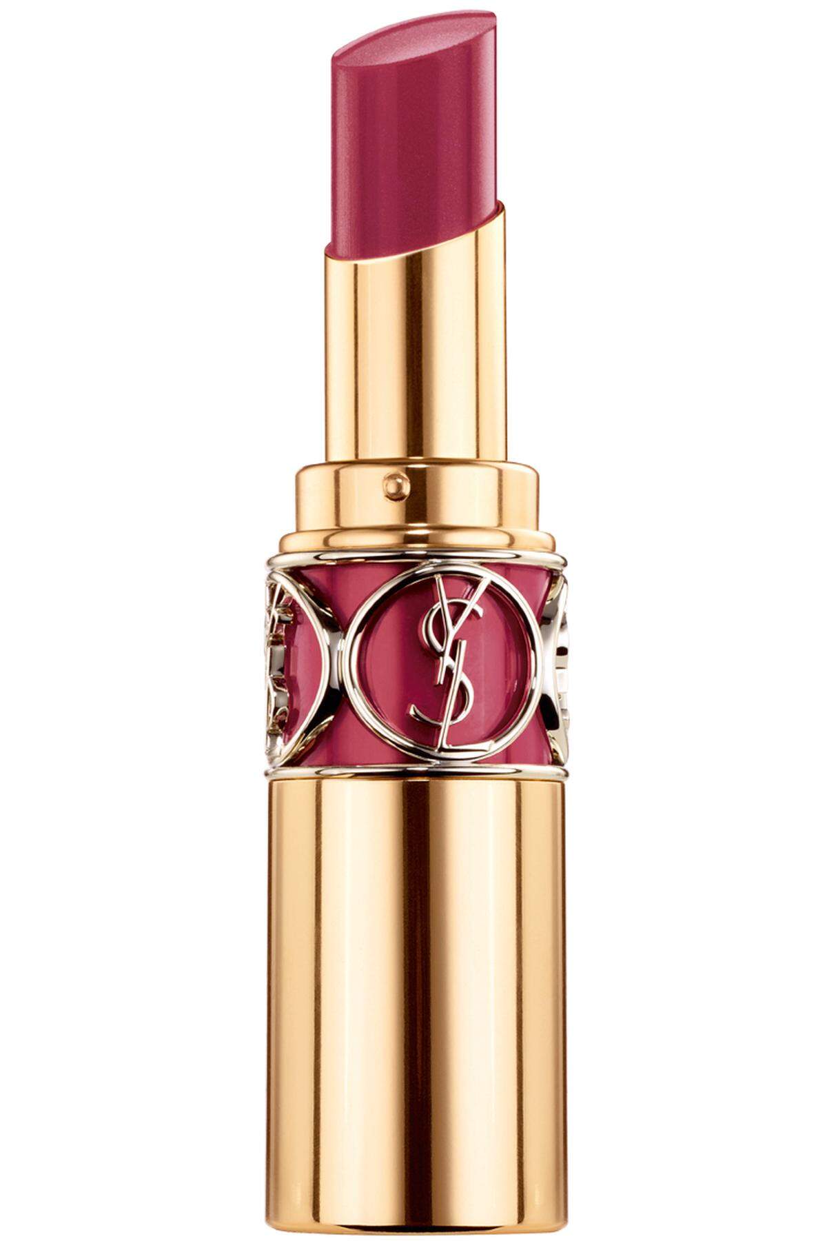 Die Nuance „Smoking Plum“ aus der „Rouge Volupté Shine Oil-in-Stick“-Serie von Yves Saint Laurent.