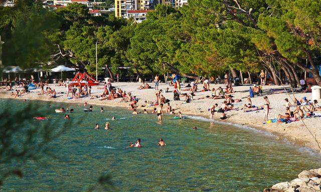 Strand in Makarska, Kroatien