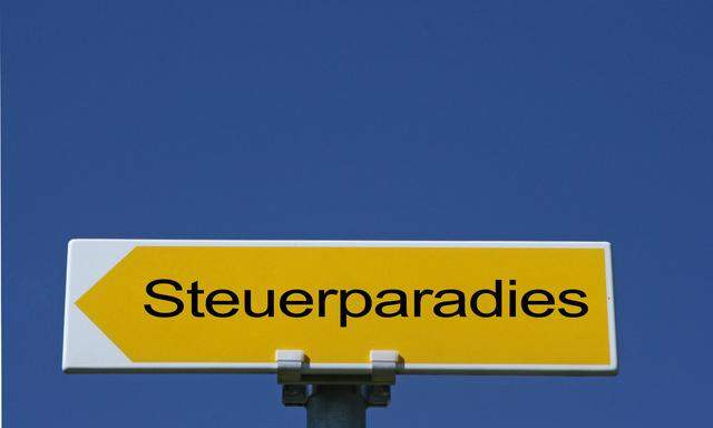 Schild Steuerparadies