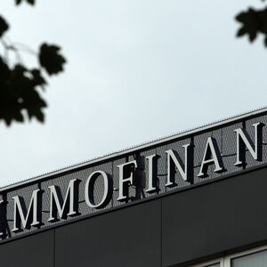 FILE PHOTO: The logo of Austrian real estate group Immofinanz is pictured on top of the company's headquarters building in Vienna