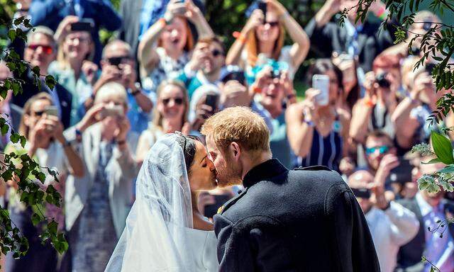 Die frisch gekürten Eheleute Meghan und Harry von Sussex.