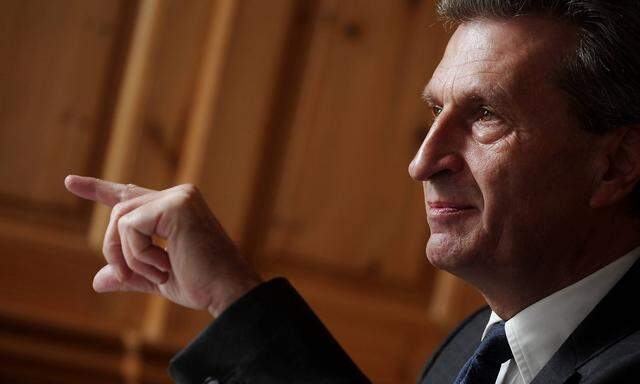 OETTINGER Guenther Guenther CDU EU Kommissar fuer Energie Politiker fotografiert im J