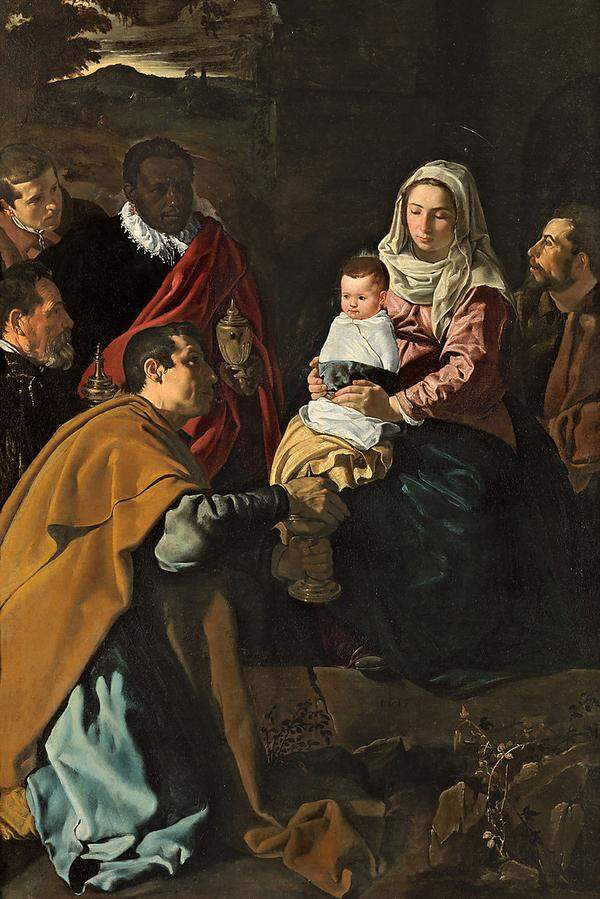 Die "Anbetung der Könige" (1619) ist das bis dahin größte Bild und die ambitionierteste Komposition im Werk von Velázquez. Das Welt entstand höchstwahrscheinlich für die Jesuiten in Sevilla.