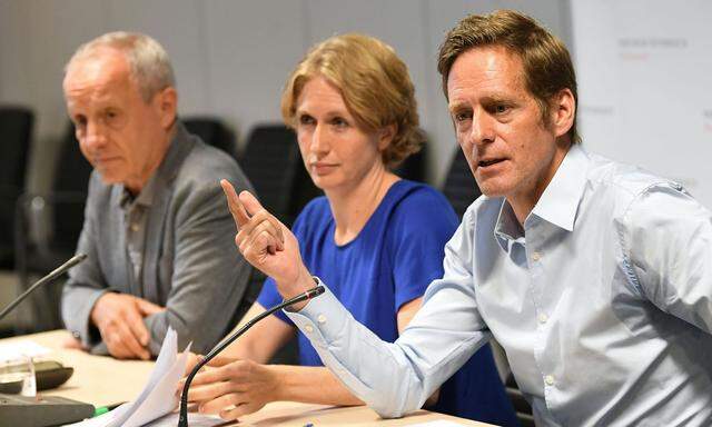 Peter Pilz (Liste Pilz), Stephanie Krisper (Neos) und Kai Jan Krainer (SPÖ)