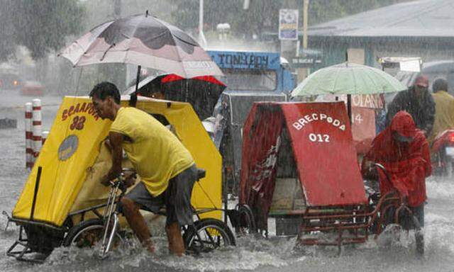 Monsun-Regenfälle in Manila