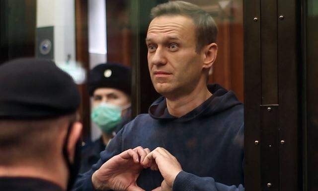 Alexej Nawalny am Tag seiner Gerichtsverhandlung.