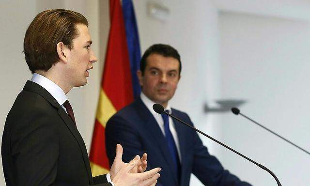 Außenminister Kurz in Mazedonien.