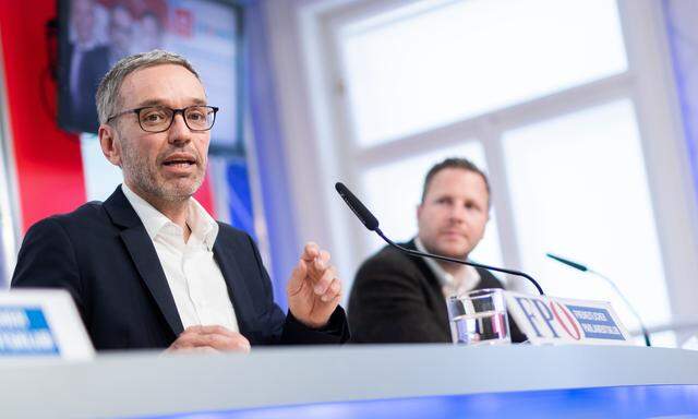 FPÖ-Chef Herbert Kickl und Generalsekretär Michael Schnedlitz. 