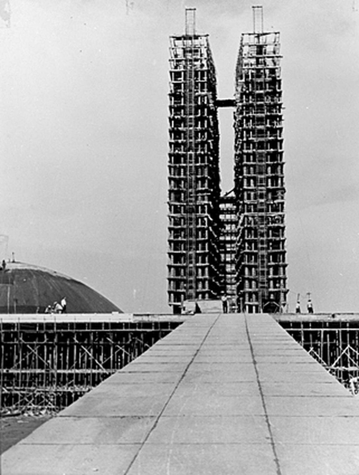 Der Kern der Retortenstadt wurde zwischen 1957 und 1960 in Windeseile hochgezogen.