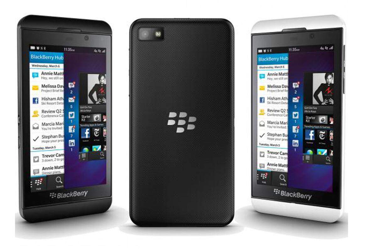 Mit dem Z10 wagte sich BlackBerry erstmals an ein Smartphone ohne physischer Tastatur. An den eingebrochenen Verkaufszahlen konnte das Gerät aber auch nichts mehr ändern.