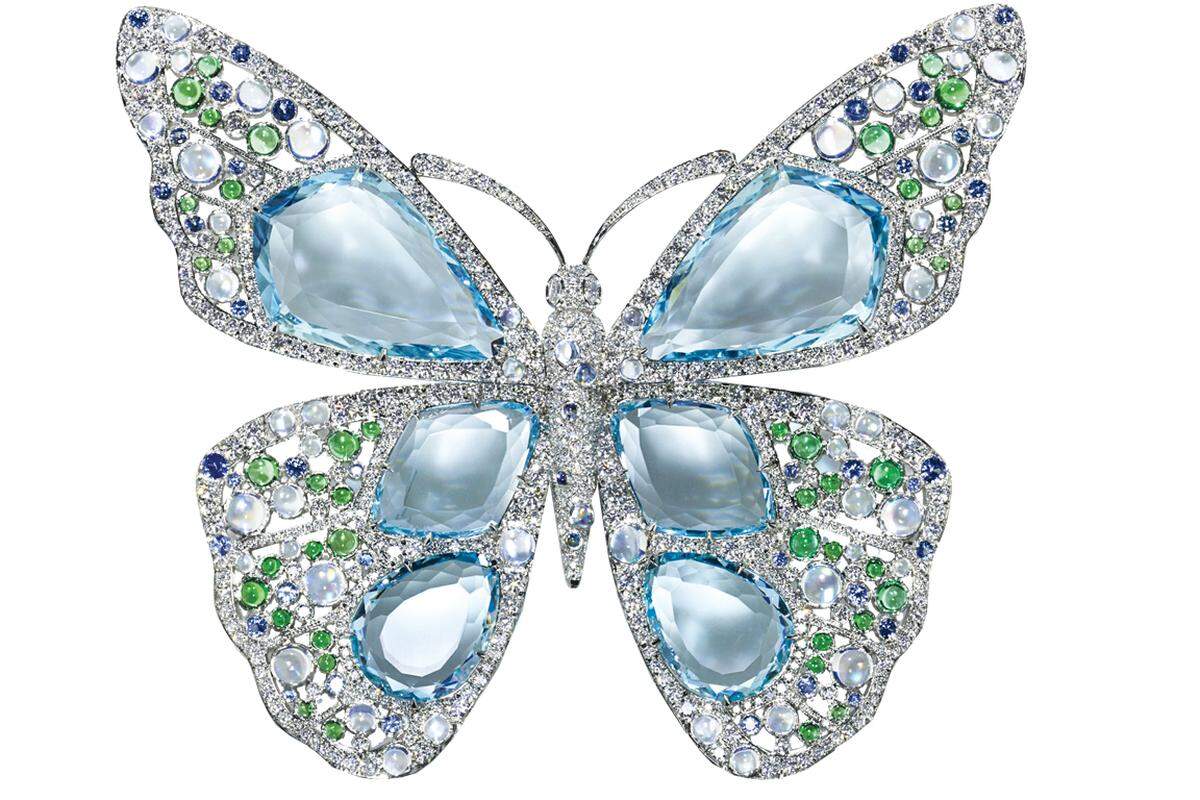 ... „Blue Book“ von Tiffany, Platin, Aquamarine, Diamanten, Farbsteine