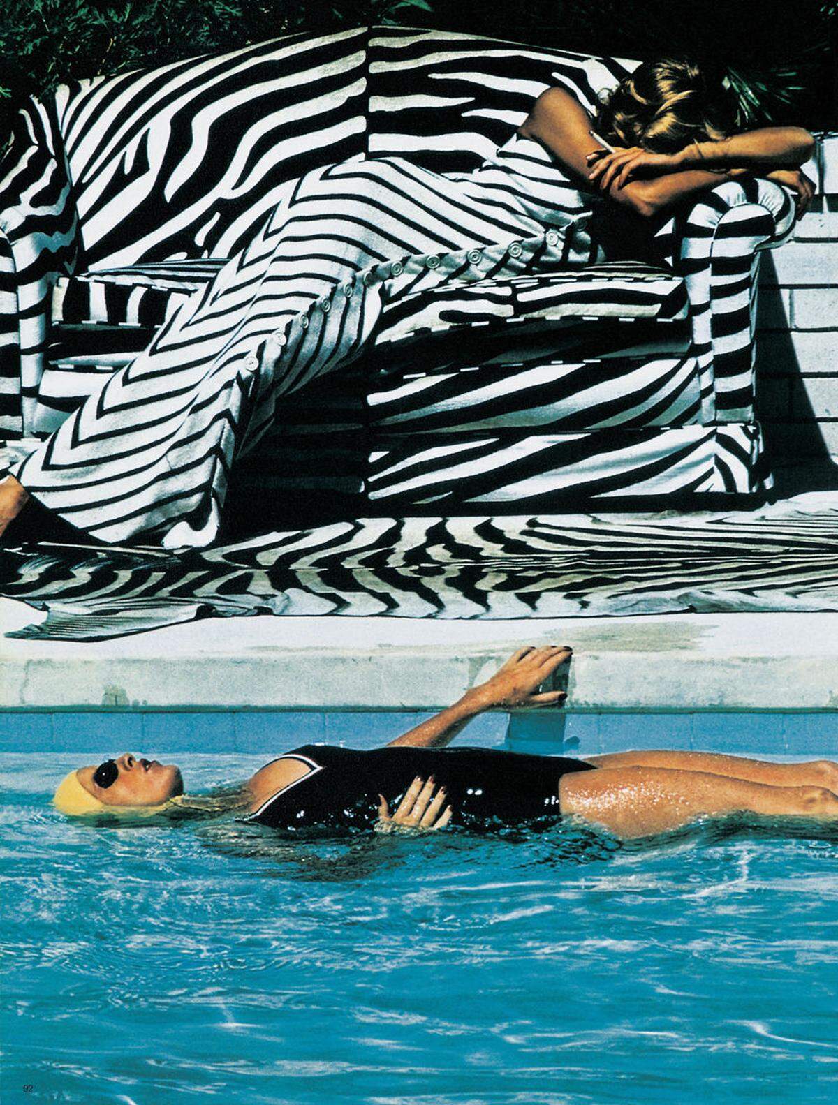 Ein Bild von Helmut Newton für die französische Vogue, aufgenommen in Melbourne 1973.
