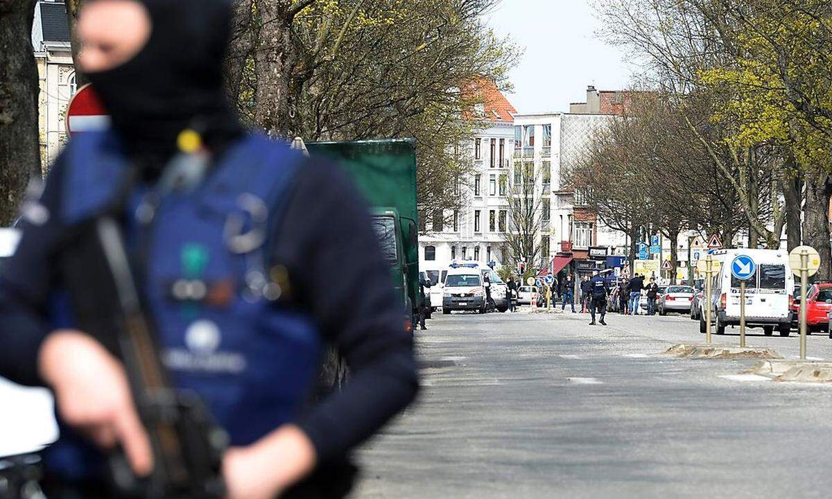 Archivbild: Polizei am Wochendende in Brüssel