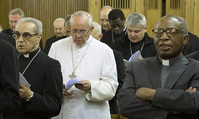 Pope Francis attends a retreat with cardinals and bishops in Ariccia