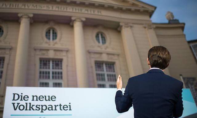 Sebastian Kurz 2019 bei einem Wahlkampfauftritt in Baden bei Wien.