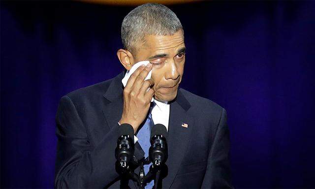 Barack Obama bei seiner Abschiedsrede.