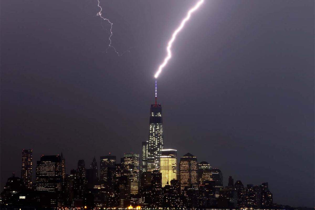 Ein Blitzeinschlag in New York.