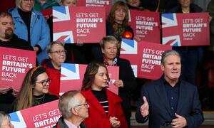 Keir Starmer (rechts vorne) ringt um eine Position im aktuellen Krieg im Nahen Osten.