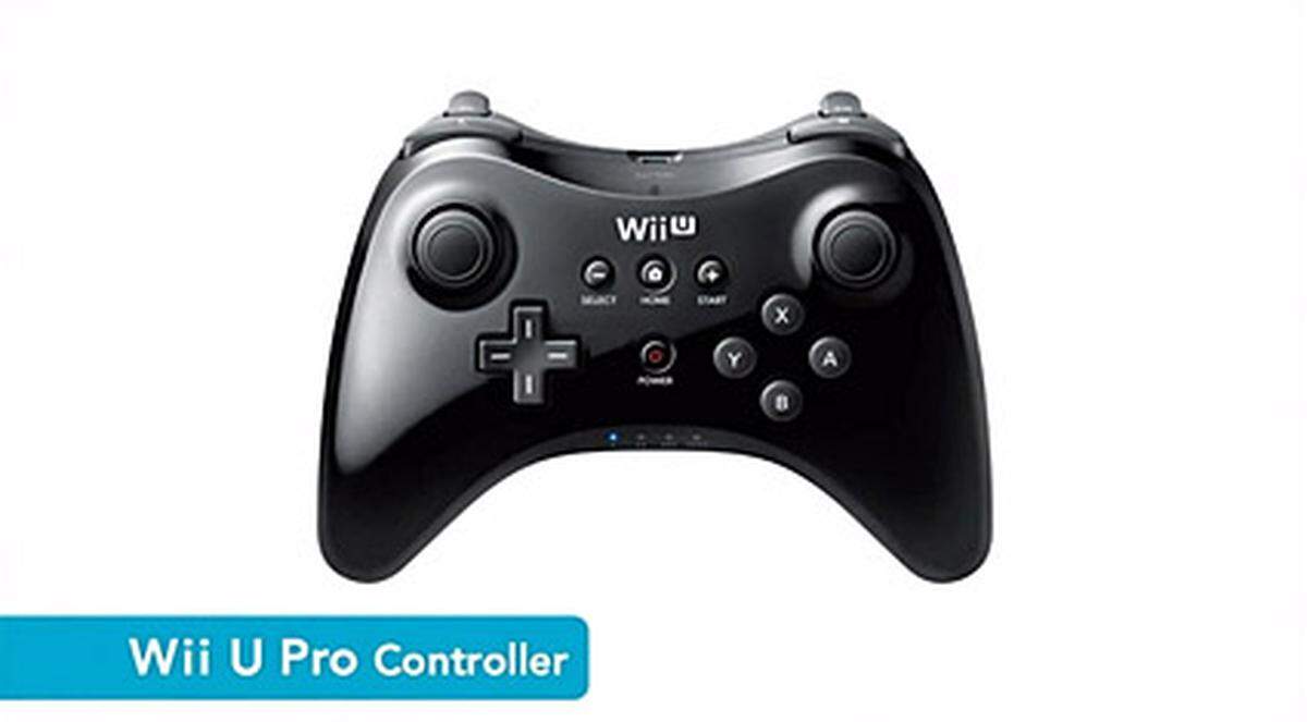 Für versiertere Spieler oder Spiele, die den Touchscreen des Wii U Gamepad nicht benötigen, gibt es den Wii U Pro Controller.