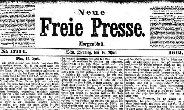 Presse 1912 Titanic waere