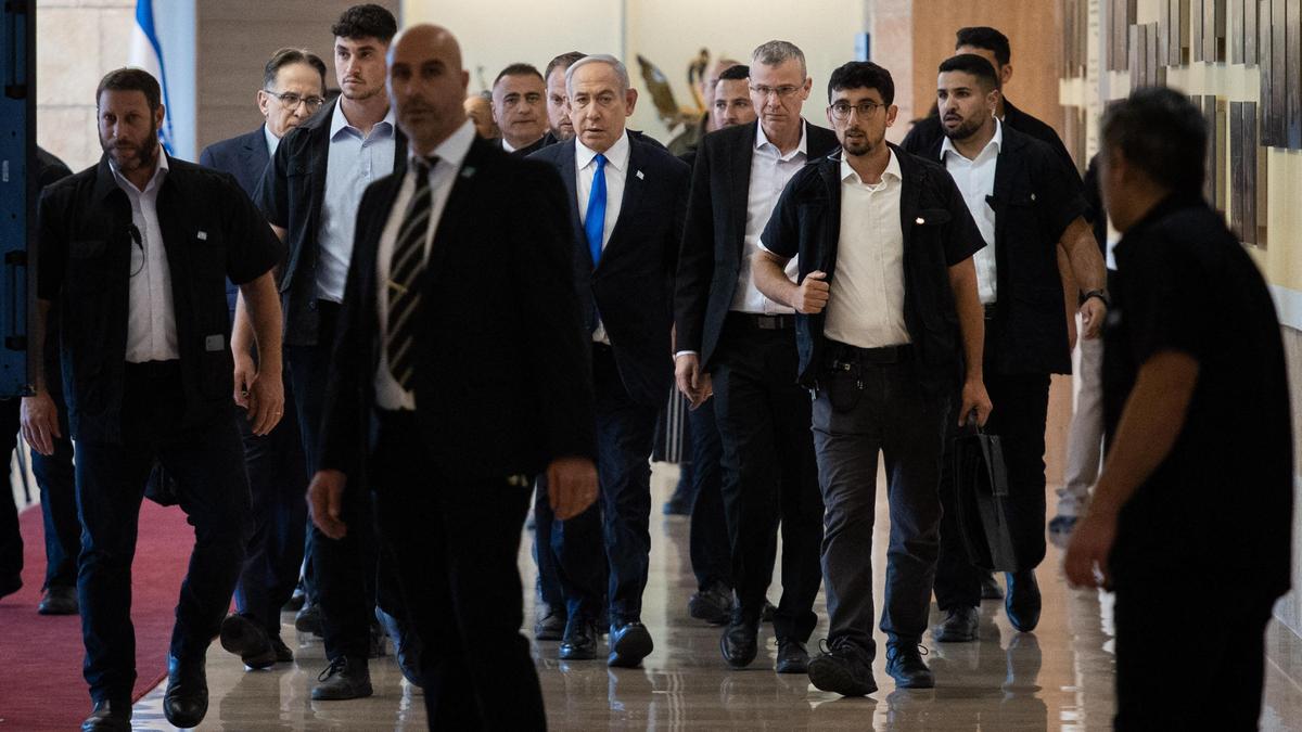 Israels Premierminister Benjamin Netanjahu im israelischen Parlament in Jerusalem am Montag.