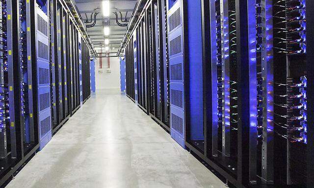 A view of the interiors of Facebook´s new server hall in Lulea