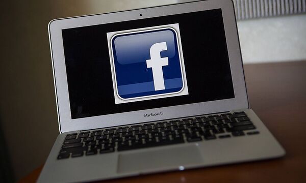 A portrait of the Facebook logo in Ventura in this file photo