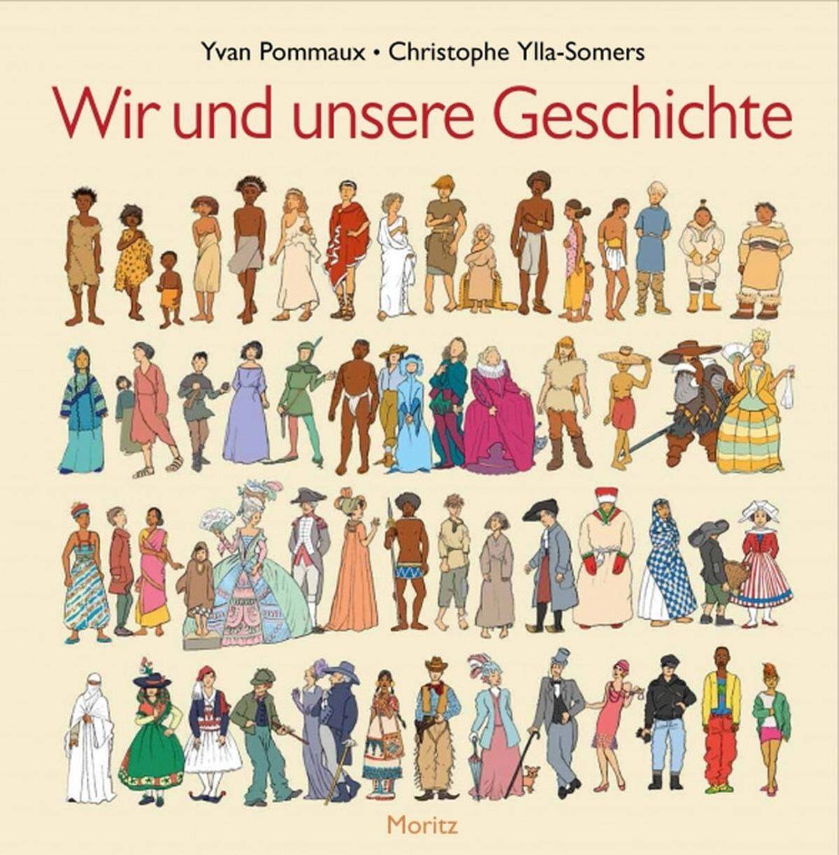 Es ist ein Anspruch, an dem man schnell scheitern kann: Die Geschichte der Menschheit in ein Kinderbuch zu packen, ohne an der Oberfläche zu bleiben - oder den Leser zu ermüden. Der französische Illustrator Yvan Pommaux hat es gewagt.  In großem Format (30 x 30 cm) zeichnet er in "Wir und unsere Geschichte" Ausschnitte aus den einzelnen Epochen: Wie begann der Ackerbau? Wann begruben die Menschen erstmals ihre Toten? Wie kann man sich das Leben im antiken Rom vorstellen? Welche Bedeutung hatte die Produktion von Seide?Die einzelnen Momente zeigen das Große oder das Kleine, die dunklen und die hellen Seiten der menschlichen Natur, den Fortschritt und den Niedergang, sie orientieren sich aber immer am alltäglichen Leben der Menschen. Auf große Namen wird verzichtet, sie finden sich nur am Ende in einem Glossar. "Wir und unsere Geschichte" kann dem Anspruch gerecht werden, den großen Bogen zu ziehen und trotzdem wunderbar plastisch zu sein. Es ist ein prächtiges Buch voll großer und kleiner Episoden, das immer wieder zur Hand genommen werden will.Alter: Ab neun Jahren empfohlen. (Aber auch schon vorher zum miteinander Lesen interessant.)Erschienen bei Moritz.