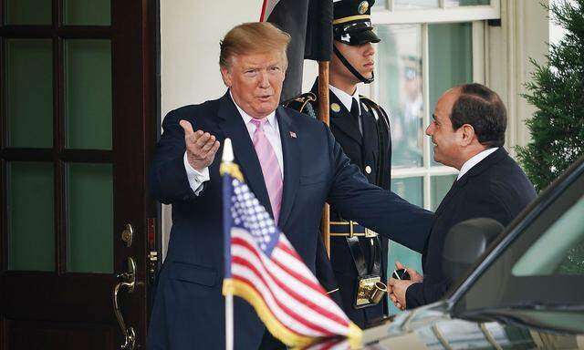 Ägyptens Präsident Abdel Fattah al-Sisi (re.) Anfang April zu Besuch im Weißen Haus bei Donald Trump.