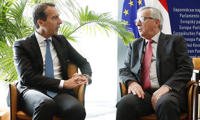 Kanzler Kern und der Präsident der Europäischen Kommission Juncker