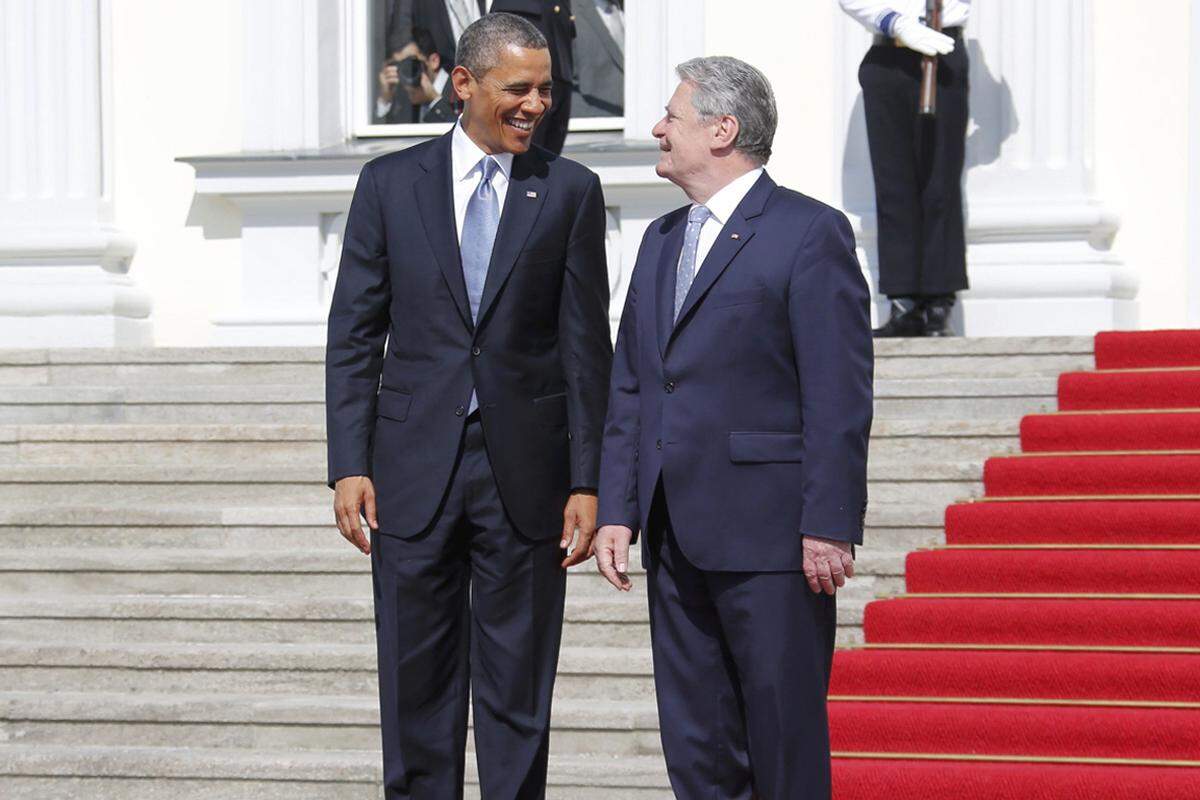 Am Mittwoch beginnt dann der offizielle Teil des Besuchs: Obama trifft zunächst seinen deutschen Amtskollegen Joachim Gauck.