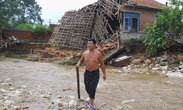 Hochwasser China Fluten bedroht