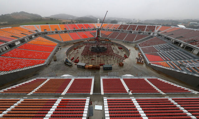 Im Olympiastadion von Pyeongchang werden die Spiele am 9. Februar 2018 eröffnet.