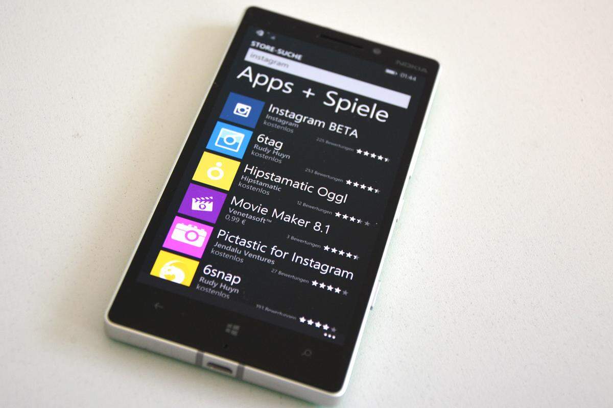 Instagram erschien für Windows Phone lange nach den Android- und iOS-Apps - die App hat jedoch nach wie vor "Beta"-Status.